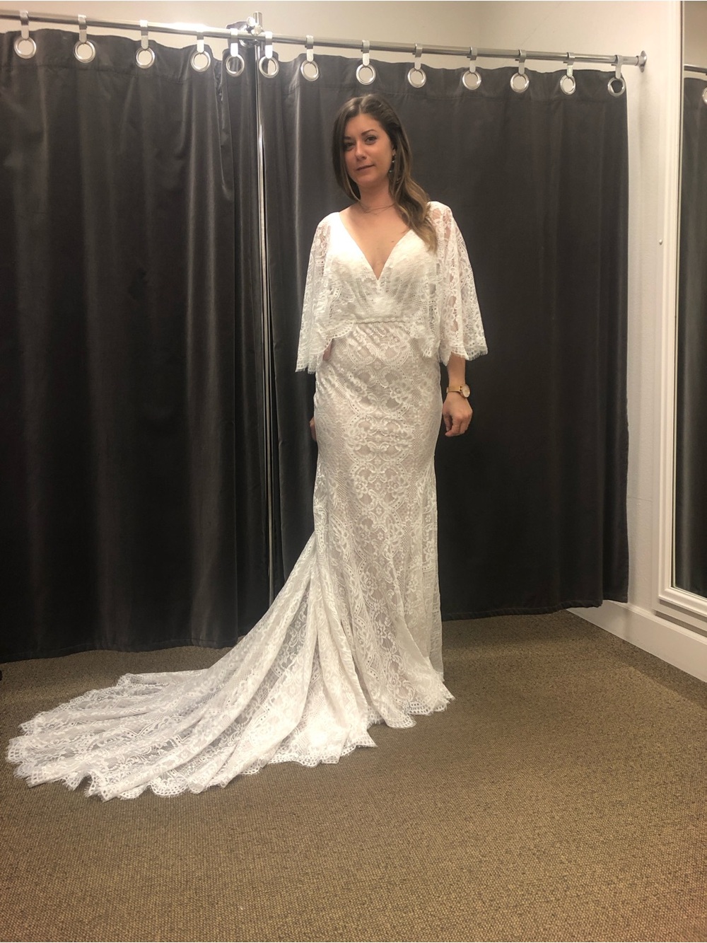 ANTHROPOLOGIE White Lace Bridal Gown